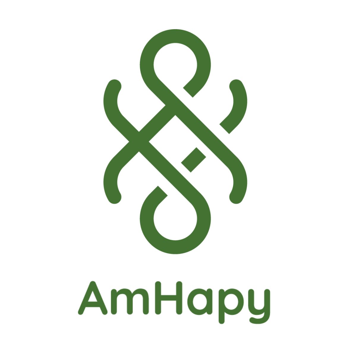 Logo AmHapy, thương hiệu chị Phương lấy tên từ câu I am Happy, ra đời tháng 10/2023 sau cuộc họp của cả gia đình
